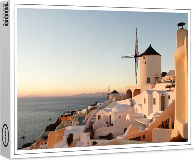 Produktbild von raxxa Premium-Puzzle "Abendstimmung auf der Vulkaninsel Santorini", 1000 Teile