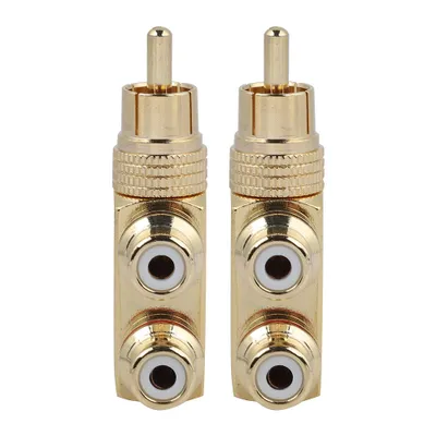 Produktbild von AV-Stecker, AV-Splitterstecker, RCA-Adapter, RCA-Stecker auf Buchse, RCA-Stecker auf 2 Buchsen