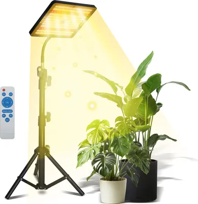 Immagine prodotto di Jayseuw Lampada per piante a led a spettro completo, lampada per piante da interno Lampada per piante da coltivazione (timer, 10xluminosità)