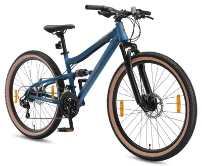 Produktbild von BIKESTAR Fully Mountainbike 26 Zoll | 15 Zoll Rahmen, 21 Gang Shimano Schaltung, Scheibenbremse | Blau