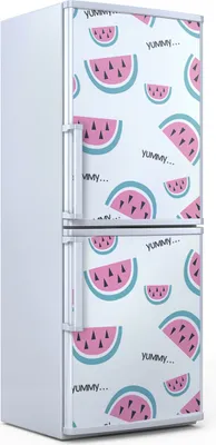 Produktbild von Kühlschrankdekoration  60x180 cm  Aufkleber auf dem Kühlschrank - Lebensmittel Früchte Wassermelone