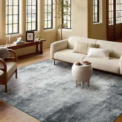 Obrázek produktu pro Koberec 200x300cm Vintage design - Nízký vlas - Protiskluzový - Pratelný - Pro obývací pokoj/ložnici