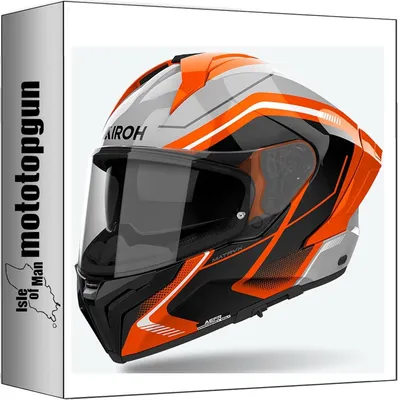 Produktbild von Airoh Integralhelm für Motorräder Matryx MXW32 Wide in Glanzorange, Größe L