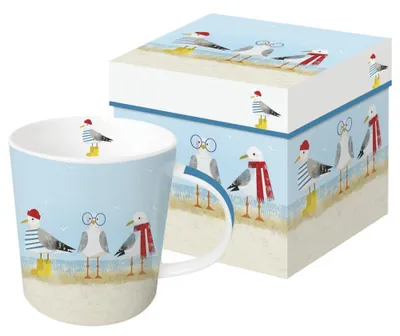 Productafbeelding van PPD "Sassy Seagulls" mok, in cadeauverpakking, beker, nieuw botchines porselein, 400 ml, 160303346