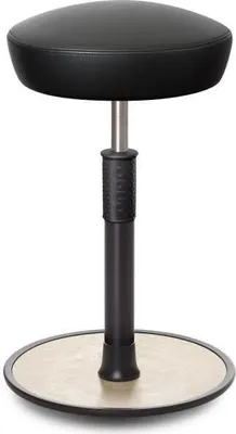 Produktbild von Sitz- Stehhocker Free Tall Hutsitz Boxmark Leder schwarz schwarz /cremeweiß.