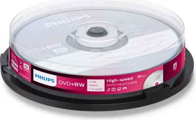 Produktbild von Philips DVD-Rohlinge, 120Min, 4.7GB, Speed 4x Spindle (10 Disc)