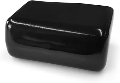 Produktbild von 4 Stück rechteckige Stuhlkappen für Rohre in Schwarz (50 x 20 mm)