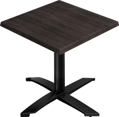 Produktbild von WTG | Bistro Außen Tisch | B:T:H 70 x 70 x 75,5 cm | Wenge / Schwarz | Quadratisch | Klappbar + Zusatzgewicht | Bistro Tisch Gastro Tisch