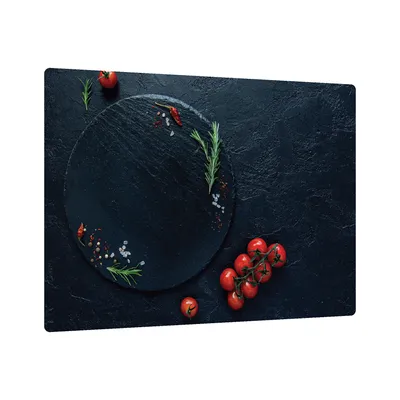 Zdjęcie produktu dla Szklana deska do krojenia POMIDORY SKAŁA KAMIEŃ 30x40cm deska kuchenna płyta ochronna taca szklana