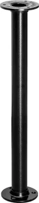 Produktbild von WAGNER Möbelbein/Tischbein/Möbelfuß INDUSTRIAL PIPE - Ø 30 x 400 mm, 2 Anschraubplatten Ø 75 mm, Stahl schwarz - 12504001