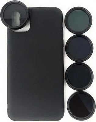 Produktbild von SYSTEM-S ND Filter 37 mm Set Neutraldichtefilter Graufilter Hülle für iPhone 11 Pro Max