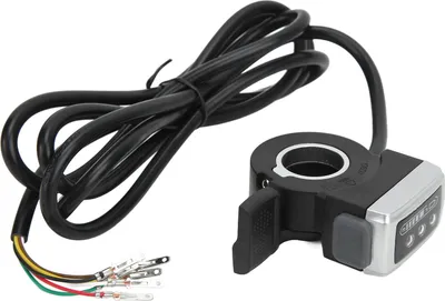 Obrázok produktu pre 6-vodičová páka plynu s vypínačom, indikátorom batérie, otvorom 22 mm pre elektrické bicykle, skútre, 36 V