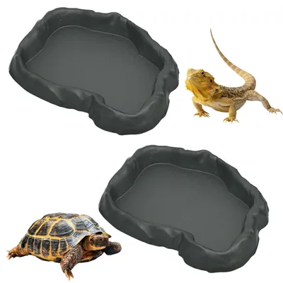 Productafbeelding van Terrarium set met water- en voerbak voor reptielen