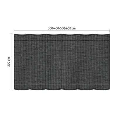 Immagine prodotto di SHADOW COMFORT Tenda da sole pieghevole 2 x 6 m Nero carbone