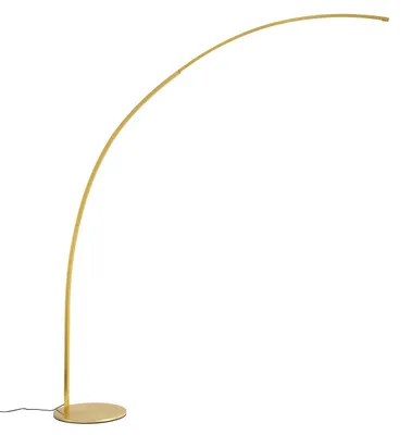 Zdjęcie produktu dla Nowoczesna lampa łukowa mosiężna z diodą LED i ściemniaczem dotykowym - Arlow