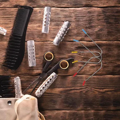 Produktbild von Sicherungsclips für Heißwickler, 24 Stück in sortierten Größen von 1,9 und 3,2 cm