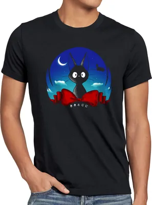 Produktbild von style3 Katze Jiji Herren T-Shirt kikis kleiner lieferservice hexe besen
