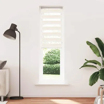 Produktbild von vidaXL Doppelrollo Marmorbeige 55x230 cm Stoffbreite 50,9 cm Polyester