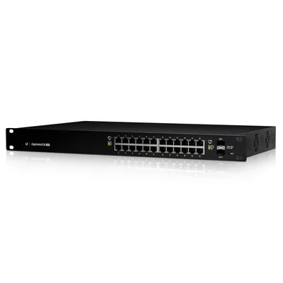 Image de Ubiquiti Networks ES-24-250W, IEEE 802.3af, IEEE 802.3at, L2/L3, Gigabit Ethernet (10/100/1000), noir, 1U, 50/60 Hz