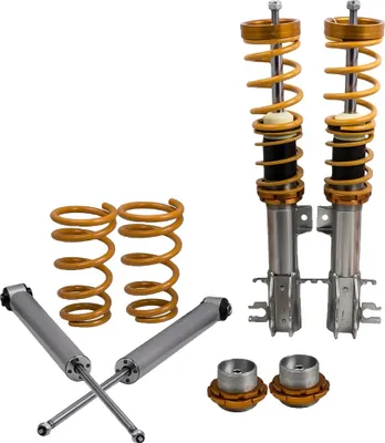 Produktbild von Coilover-Fahrwerk-Kit, verstellbare Fahrhöhe, langlebige Aluminiumkonstruktion, Leistungsfeder