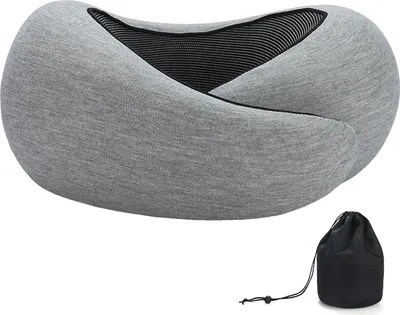 Produktbild von Reise-Nackenstützkissen aus Memory-Schaum, verstellbar, ergonomisch, waschbar