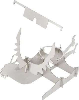 Obrázek produktu pro Portable Chicken Stand Stainless Steel Grill Beer Holder Chicken Rack for Camping Family Gathering