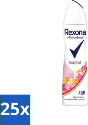 Produktbild von Rexona – Deodorant-Spray – Motion Sense – Tropical – Antitranspirant & Transpirant – 150 ml - Vorteilspack - 25 Stücke
