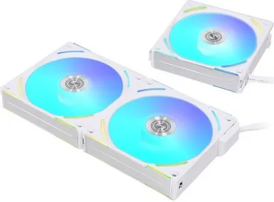 Zdjęcie produktu dla Lian Li UNI FAN AL120 V2 ARGB PWM Fan, Triple Pack with Controller - 120mm, white