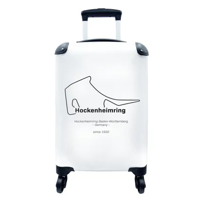 Produktbild von MuchoWow® Koffer Handgepäck Trolley Rollkoffer Kleine Reisekoffer mit 4 Rollen - Formel 1 - Deutschland - Rennstrecke - Cabin Size < 55x40x23 cm & 55x40x20 cm - Fotokoffer - Kabinenkoffer - Boardgepäck - Reise-Box - Reisekoffer - Reisegepäck - Koffer mit Bild - Trolley für Kinder