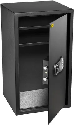 Productafbeelding van Veiligheidskluis met elektronisch slot, 70x40x36 cm (hoogte x breedte x diepte), digitale kluis voor thuis en kantoor, kantoorkluis, geldkluis, elektronische kluis voor geld, sieraden of documenten, met 2 verstelbare legplanken