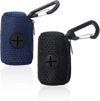 Produktbild von PolkaHome® 2er Set Hundekotbeutelhalter für Hundeleine, Beutelspender, Universal Katzenstreu, Netz