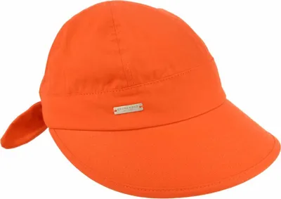 Seeberger Schildkappe aus 100% Baumwolle mit Schleife hinten in orange