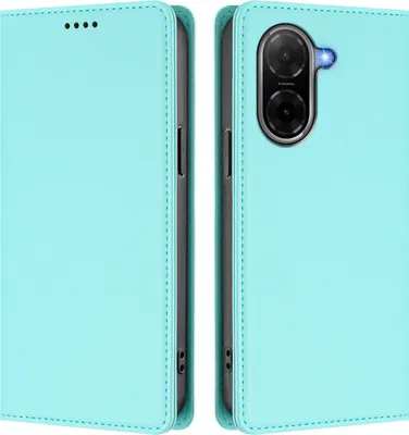 Image de Etui en cuir pour Xiaomi Redmi A5 4G, étui magnétique en cuirPolyuréthaneavec support Vert Menthe