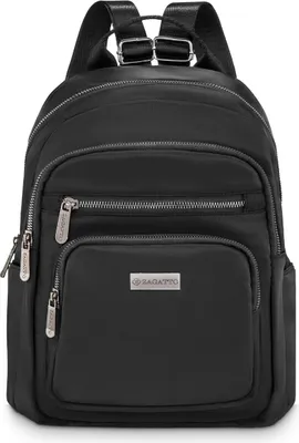 Produktbild von Zagatto ZG844 Schwarz Kleiner Damen Rucksack 33x26x14 cm 12L Jugendrucksack superleichtPasst auf Ihr Wesentliches urbaner Rucksack mit bequemen Trägern