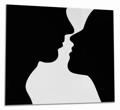 Produktbild von Wallario Herdabdeckplatte aus Glas, Größe 60 x 52 cm 1-teilig, Motiv Mann und Frau