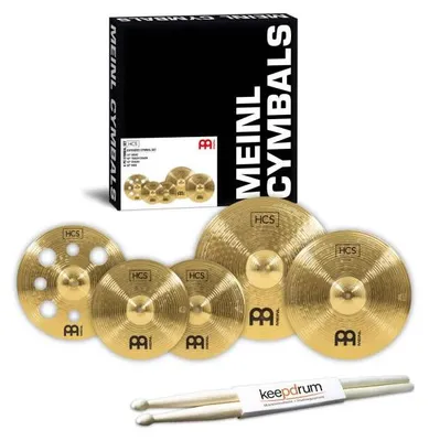 Produktbild von Meinl Beckenset HCS14161820 mit Schlagzeugstöcken