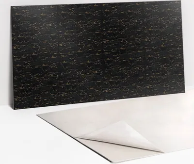 Obrázok produktu pre PVC Ochrana Stien v Kuchyni - Štýlová Ochrana Vašich Stien - 100 x 50 - Zlatý mramor praská