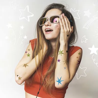 Zdjęcie produktu dla Kit Ephemeral Tattoos - Moje brokatowe tatuaże