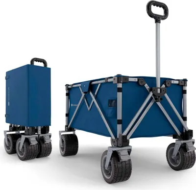 Obrázek produktu pro Přepravní vozík Kinderkraft ROLLSTER skládací, vhodný do terénu, nosnost až 100 kg, modrý