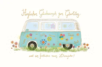 Produktbild von Geburtstag`s Art - Glückwunschkarte im Format 11,5 x 17