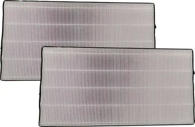 Produktbild von vhbw 2x Pollenfilter kompatibel mit Helios KWL EC 450 PRO, KWL EC 450 W, KWL EC 500 ECO, KWL EC 450 ECO Lüftungsgerät - Luftfilter F7 Schwarz Weiß