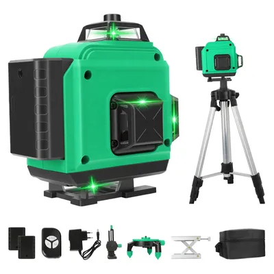 Imagen del producto de Láser de líneas con trípode, láser multifuncional 4D con 16 líneas