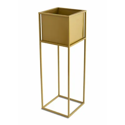 Produktbild von Blumenständer, Stehendes Blumenbeet, Modern, Metall, Loft, Gold 70cm
