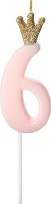 Produktbild von geburtstag Abdeckung Nummer 6 rosa 9,5cm 71794