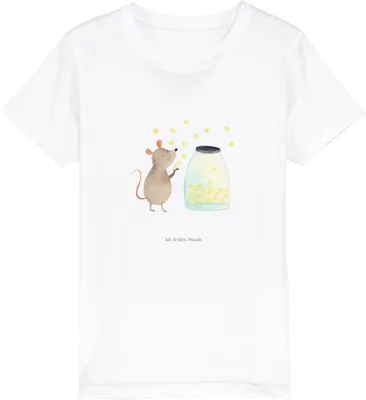 Produktbild von Mr. & Mrs. Panda Kleinkinder T-Shirt Maus Sterne 12-14 Jahre (152/164) - Weiß - Geschenk, Lustige Sprüche, Kinder-T-Shirt, Geburt, Kindershirt, Geburtstag, Kinder Shirt