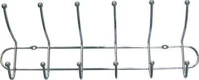 Produktbild von Garderobenleiste, verchromt,  6 Haken
