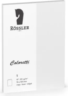 Produktbild von Coloretti Karten 5 Stück A7Hd weiß