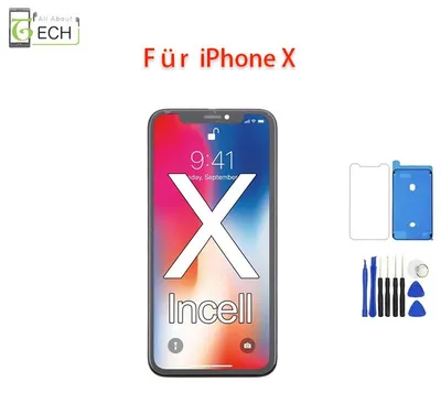 Produktbild von iPhone X LCD Display Einheit schwarz Retina Touchscreen Bildschirm Incell