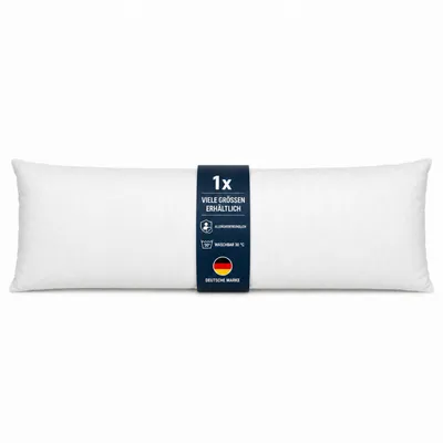 Zdjęcie produktu dla Poduszka wypełniająca (40 x 140 cm) – poduszka wewnętrzna z wypełnieniem poliestrowym, zachowująca swój kształt, odpowiednia dla alergików, wkład do poszewek na poduszki i poduszek dekoracyjnych, można prać w temperaturze 30°C