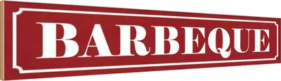 Produktbild von vianmo Holzschild 10x46 cm Barbeque